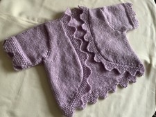 Hand Knitted Lilac Bolero for