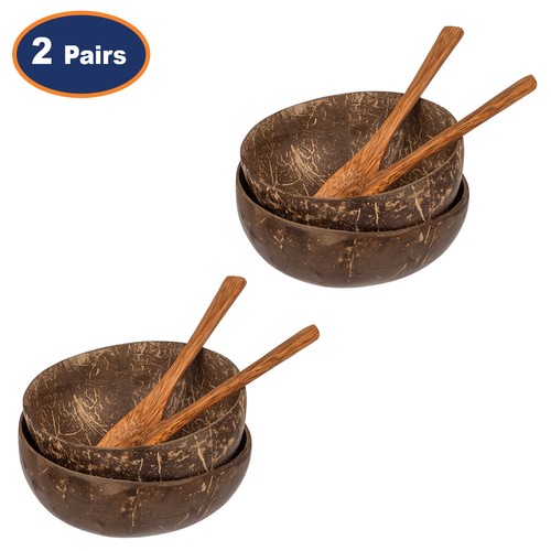 Pairs coconut round bowls - coconut,