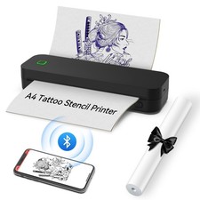 A4 Tattoo Stencil Thermal Printer Portable Bluetooth For Travel Home Office lot