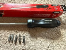 Snap-on Tools USA NEW BLACK Hard Grip 8" Shaft Ratcheting Screwdriver SSDMR8A