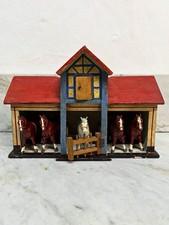 A 1930’s Wooden Toy Stable Block By German Toy Manufacturer Moritz Gottschalk