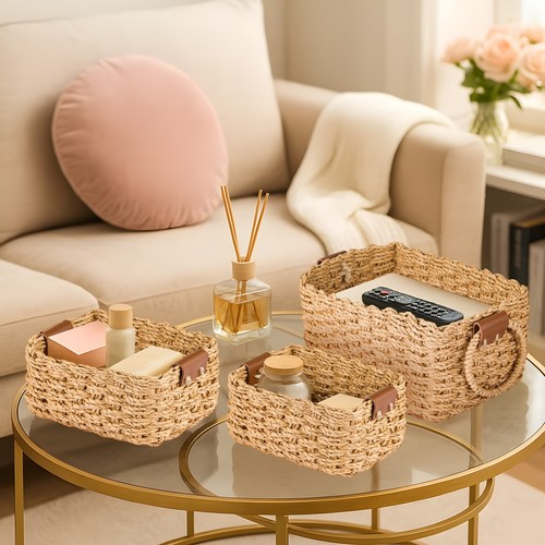 Set woven wicker storage - 3, of