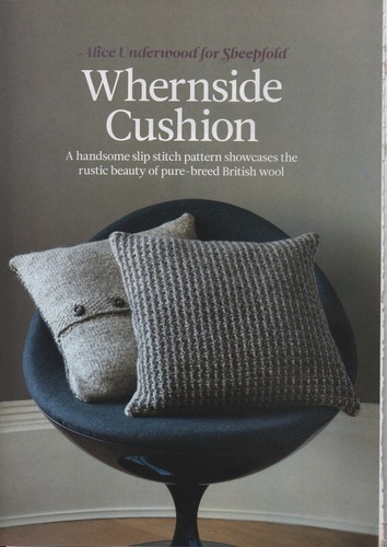 Whernside cushion knitting - cushion,