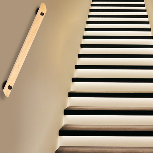 Stair handrail solid - solid, wood
