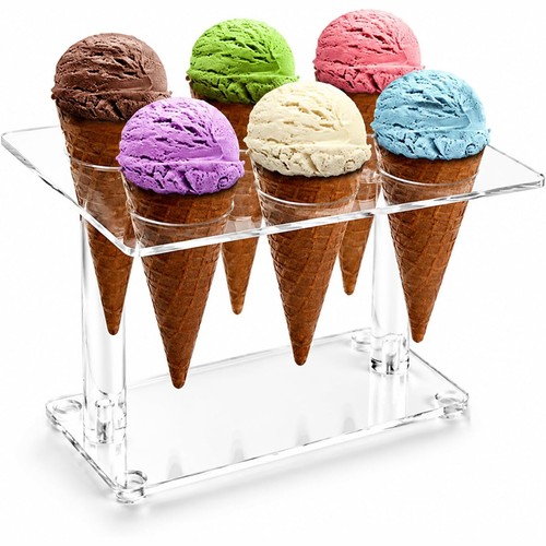 Ice cream cone holder - cream, with