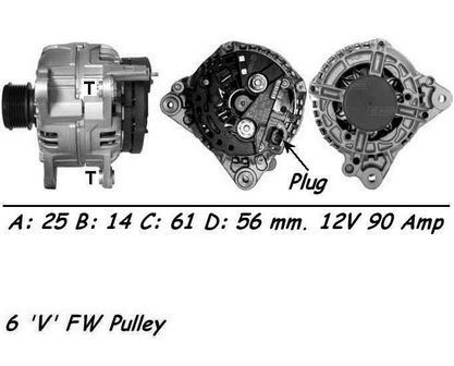 Wai alternator 90amp - alternator, for