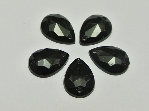 200 jet black acrylic teardrop - 200,