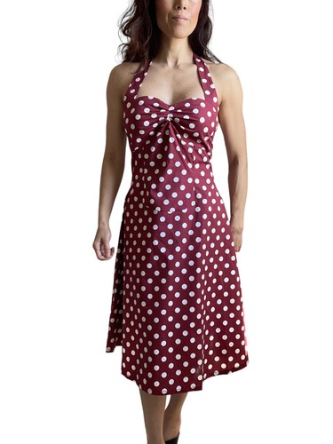 Red polka dot - polka, halter