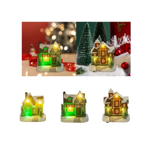 Lighted christmas village - lighted,