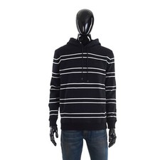 SAINT LAURENT 1250$ Black Saint Laurent Striped Hoodie