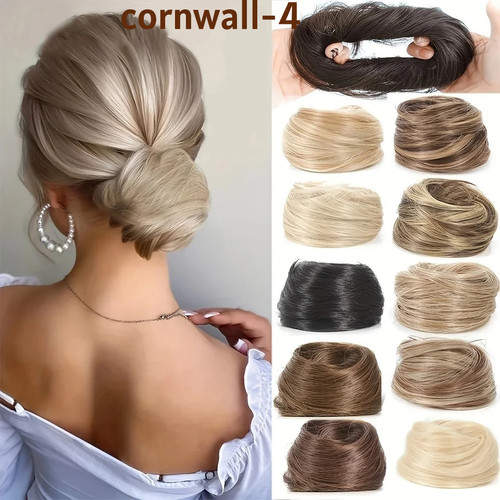 Synthetic hair bun chignon - synthetic,