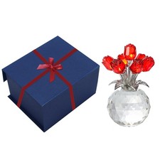 Crystal Rose Flower Figurine