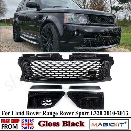 Gloss black front grille side - gloss,