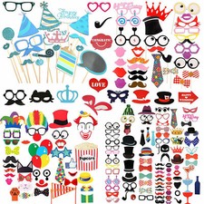 Funny Party Props Photo Booth Moustache Birthday Wedding Xmas Selfie Photography