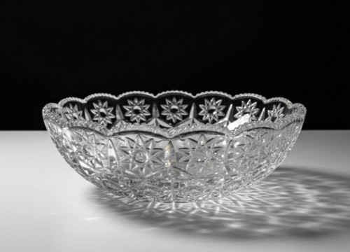 29cm crystal cut large - cut, glass