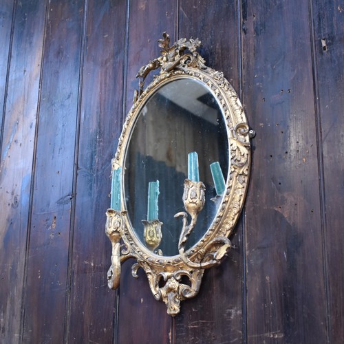 Antique french girandole gilt - girandole,