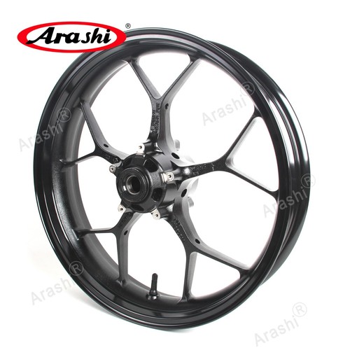 Gloss black front wheel - wheel, rim