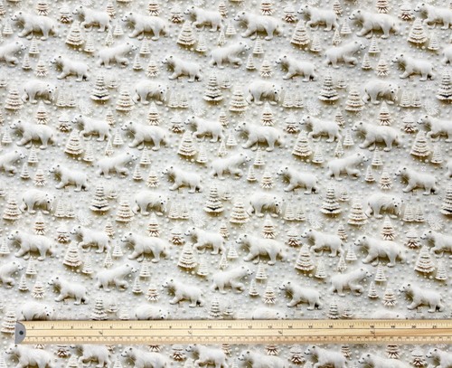 Polar bear christmas fabric - polar,