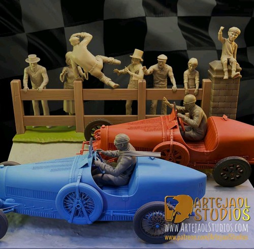 Grand prix 1900 diorama 1 - diorama, 1:16