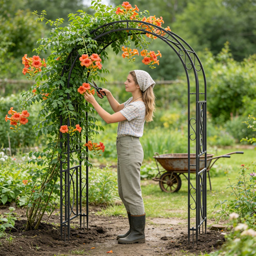 Garden arch arbor - arch, heavy