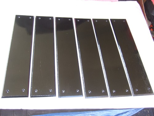 Wooden door finger plates - wooden,