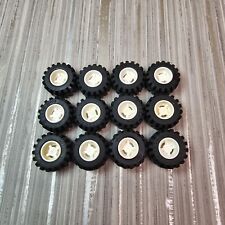 12 xOfficial Lego Wheels Notched Tyres 21 X 12 mm White FREE SHIPPING
