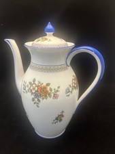Vintage Aynsley Coffee Pot – Blue & White Floral Bone China – Made in England Y7