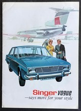 SINGER VOGUE Four Door Saloon Car Sales Brochure 1969 #8053/H