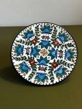 Studio Pottery Decorative Ceraplat Plate Flowers Pattern