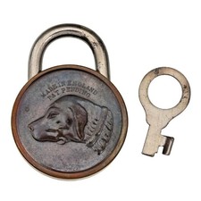Antique Padlock RETRIEVER DOG