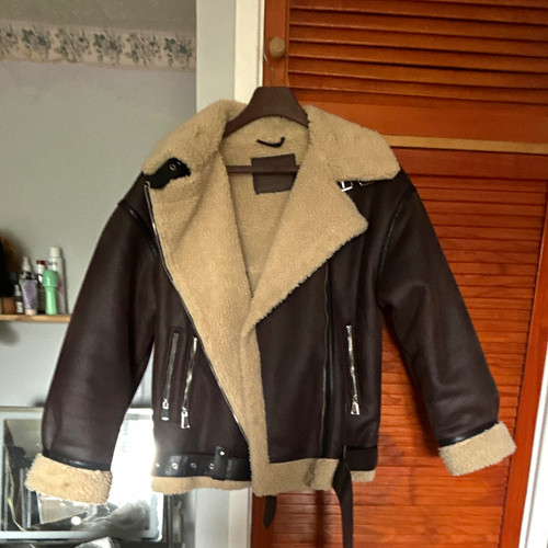 Zara brown faux leather - zara,
