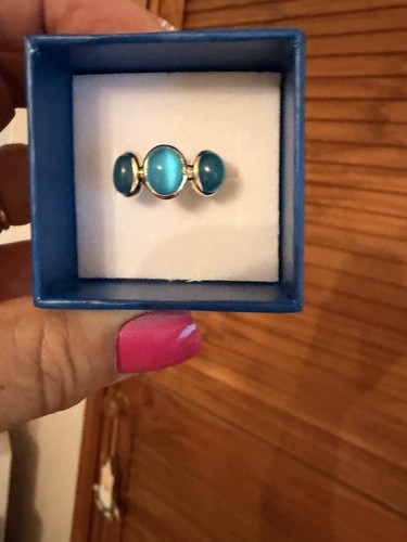 9ct gold paraiba moonstone - gold,