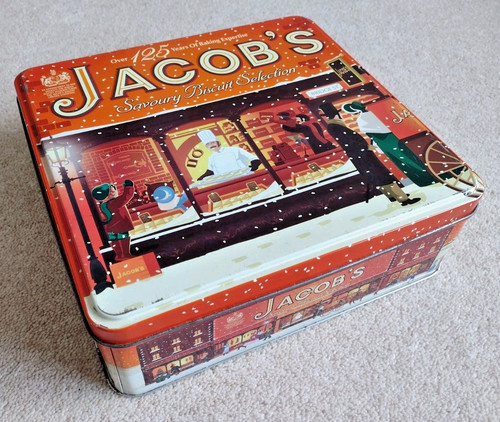 Jacob biscuit tin 125 year - tin,