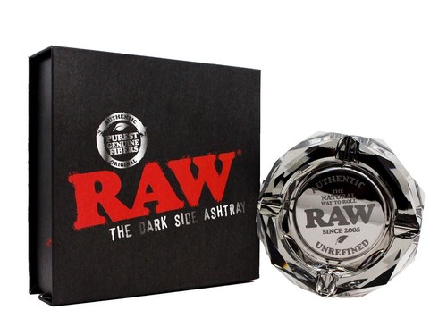 Raw crystal glass ashtray - glass,
