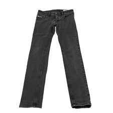 Diesel Sleenker Mens Jeans Slim Skinny 32 32 Dark Grey Faded Stretch 0886Z