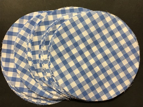 Blue gingham check - check, fabric