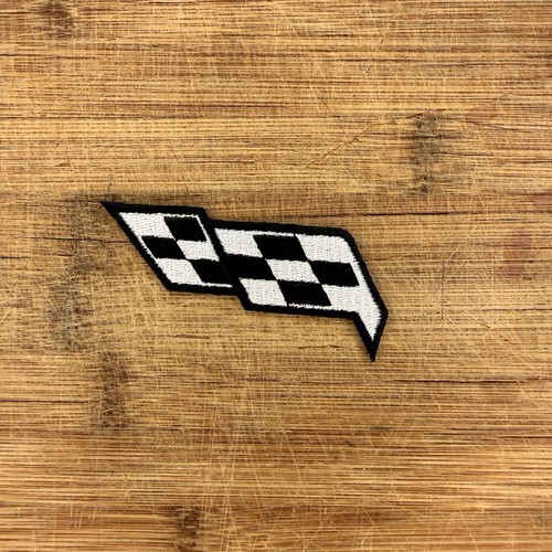 Corvette flag patch checkered - flag,