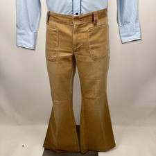 Vintage 60s 70s Bell Bottom Pants Mens 34 30 Disco Hippie Woodstock A1 Kotzin