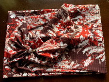 Moira C Scarflace in a brown/red  leaf design & silver colour magnetic fasteners