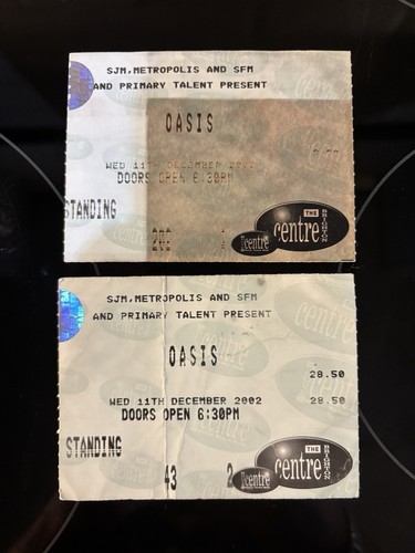 Oasis ticket stub - oasis,