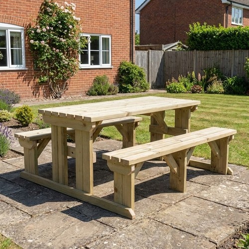 Garden bench table set - bench, picnic