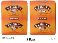 8 X Wrights Coal Tar Soap 100g