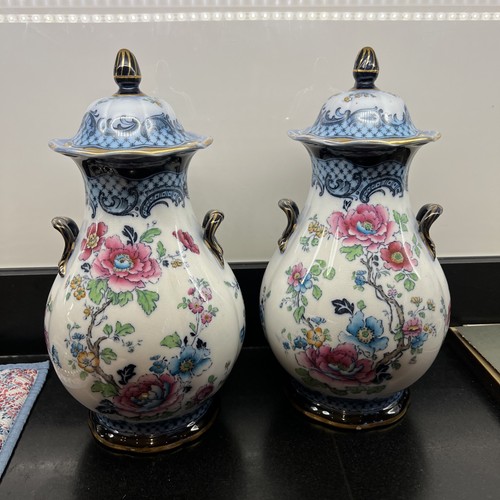 Pair losol ware vases - vases, with