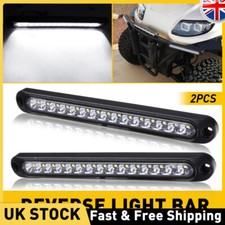 2X White 10"15 LED Truck Trailer UTV Reverse Backup Tail Light Bar Side Marker
