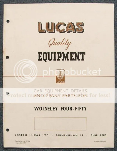 Lucas wolseley four fifty - wolseley, four-fifty