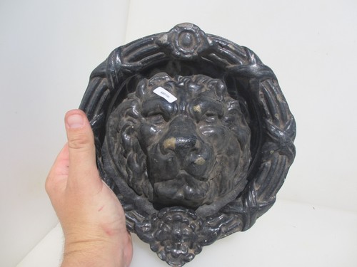 Large antique brass lion - antique,
