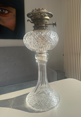 Antique supercut glass oil - antique,