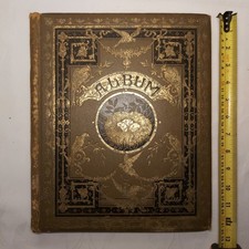 ANTIQUE ALBUM OF 64 ENGRAVINGS