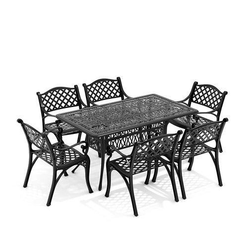 Garden dining table and chairs - table,