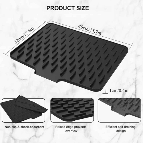 Silicone drying mat sink - mat,